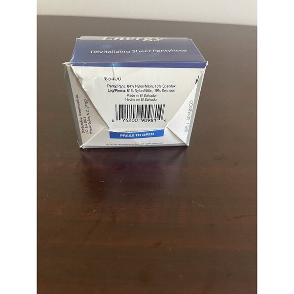 NOS New Leggs Sheer Energy Pantyhose Control Top Toe Nude Q Plus #90981 - Picture 5 of 5